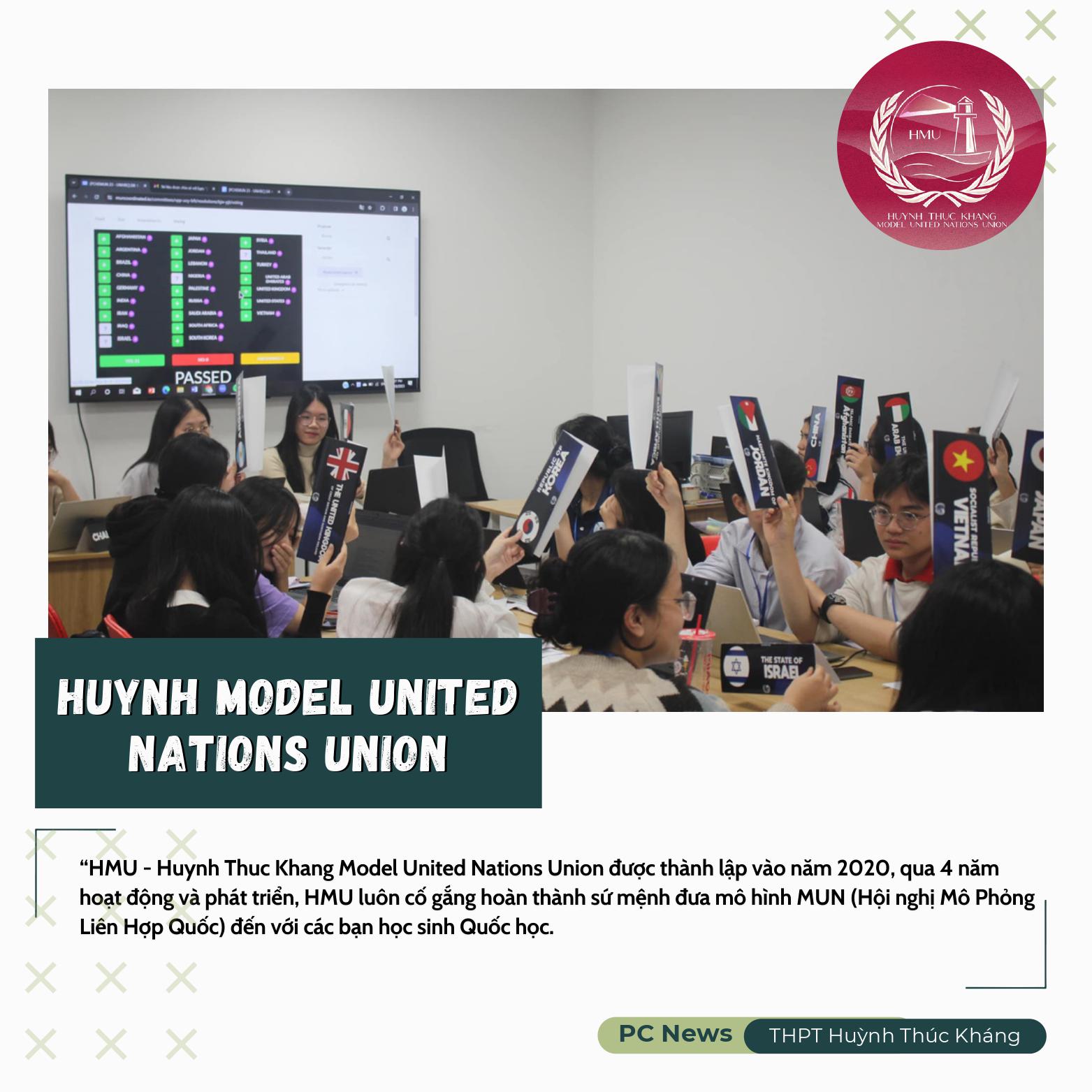 Huynh Thuc Khang Model United Nations Union - HMU