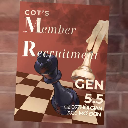 | COT – CHÍNH THỨC MỞ ĐƠN TUYỂN THÀNH VIÊN GEN 5.5 |